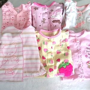 Baby girl footed pj lot 3-6 months